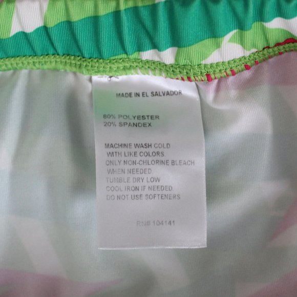 Reebok Girls Athletic Shorts/Spandex Green & Pink Gymnastics Dance Shorts Large - Picture 5 of 7